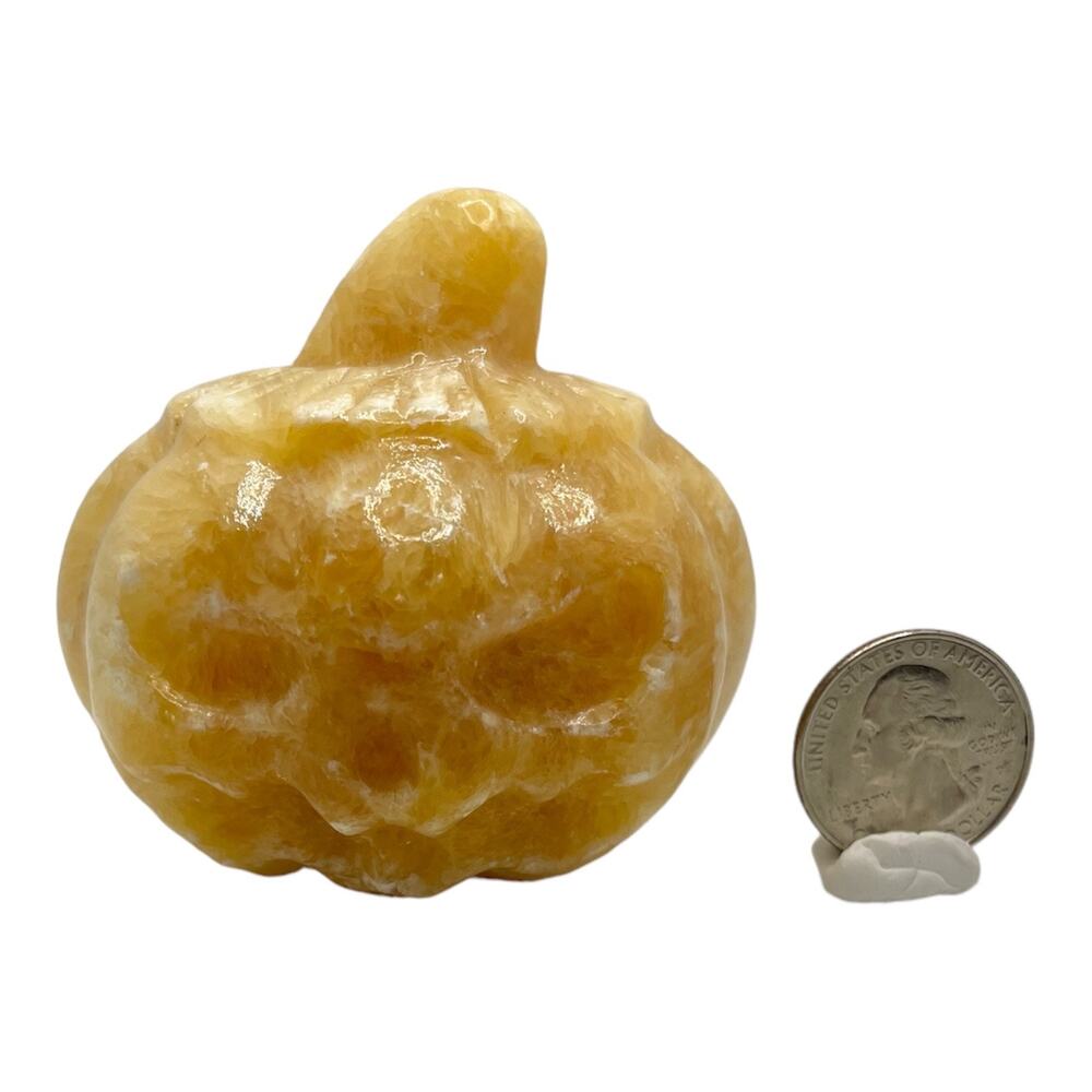 Orange Calcite Jack o’ Lantern Pumpkin Carving